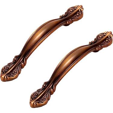 Imagem de BAZAC 2 maçanetas de armário, maçanetas de gaveta, puxador retrô, cozinha, banheiro, quarto, armário, porta, campo, gaveta, móveis, puxadores de cozinha, puxadores de porta, arco de armário Distância