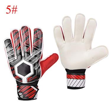 Imagem de Luvas de goleiro de futebol Ainoli látex nylon PU proteção para dedos para crianças adultas (5#)