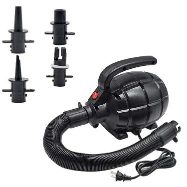 Imagem de Bomba de Ar Elétrica Portátil 600W Inflador e Desinflador Enchimento Rápido com Mangueira Bicos Múltiplos para Colchão Bote Inflável Boia Piscina