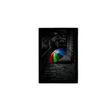 Imagem de Quadro Fotografia Guarda Chuva Multicolorido 24X18Cm