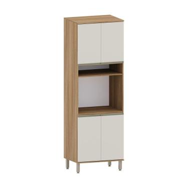 Imagem de Paneleiro 70cm 4 Portas Com Espaço Para Forno E Micro-ondas Avelã/areia