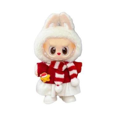 Imagem de Conjunto De Fantasia De Natal Festiva Para Boneca Labubu Com Acessório