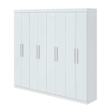 Imagem de Guarda-Roupa Casal Andara 8 Portas 4 Gavetas Branco - Lopas