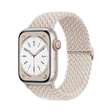 Imagem de Pulseira Solo Loop De Nylon Trançado Elástico De 40mm 44mm Para Apple 