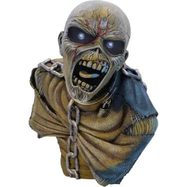 Imagem de Nemesis Now Caixa de busto Iron Maiden Piece of Mind (pequena) 12 cm, resina, mercadoria oficialmente licenciada pelo Iron Maiden, caixa de busto Eddie, busto e caixa de armazenamento, fundido em resina, pintado à mão