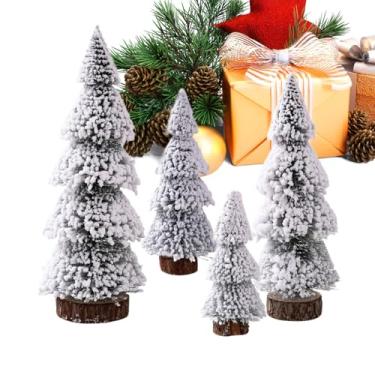 Imagem de Árvore de Natal de mesa | decoração sazonal de cedro artificial | Árvore de Natal artificial | para sala de casa, mesa de mesa de escritório de inverno
