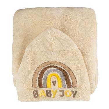 Imagem de Roupão Baby Joy Super Seca com Capuz Bordado – Arco-Íris Bege