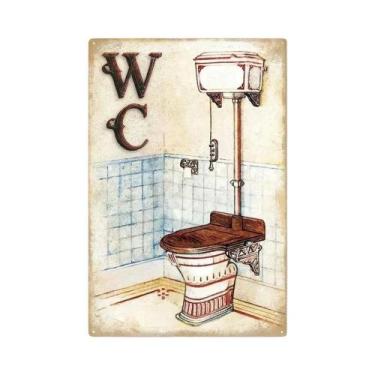 Imagem de Placa De Metal Vintage Para Banheiro, Arte De Parede Para Decoração De