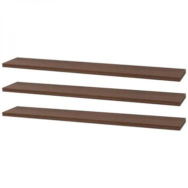 Imagem de Kit 3 Prateleiras 60 X 10cm Nogal Suporte Invisível