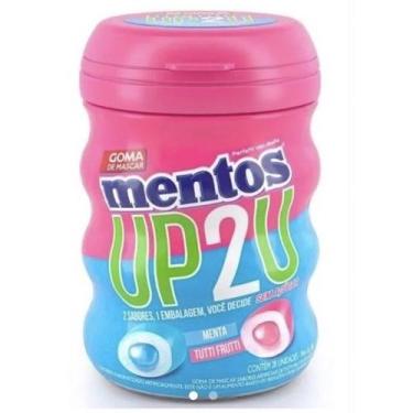Imagem de Chiclete Mentos UP2U Tutti Frutti/Menta Pote 56g
