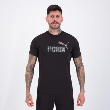 Imagem de Camiseta Puma Essentials Camo Tee Preta, G