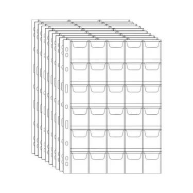 Imagem de Álbum De Moedas Com 20/30/42 Bolsos, 10 Peças, Organizador Transparent