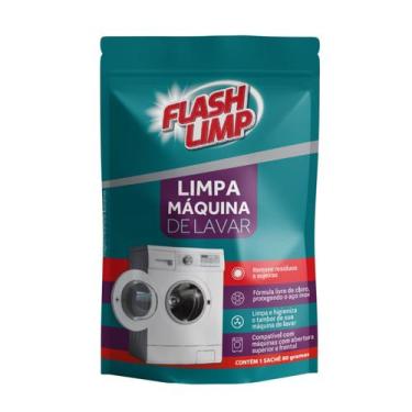 Imagem de Limpa Máquinas De Lavar Pó Flash Limp 80gr Removedor Sujeiras Manchas 