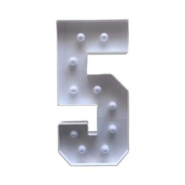 Imagem de Estrutura Digital De Luz Branca Para Letreiro Luminoso 73cm Com Número