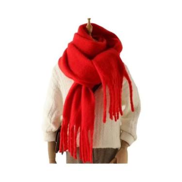 Imagem de Cachecol Feminino De Caxemira Para Inverno, Manta Quente E Macia De Pa