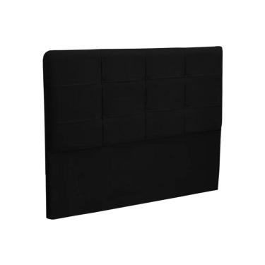Imagem de Cabeceira Cama Box Casal King 195cm London Veludo Preto - Js Móveis
