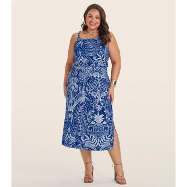 Imagem de Blusa de Alça Plus Size Feminina Secret Glam Azul, Plus G4, Azul