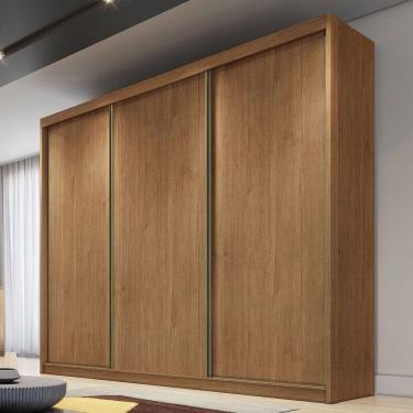 Imagem de Guarda-Roupa Casal Volano 3 Portas 8 Gavetas 100% Mdf Cumaru - Pnr Móveis