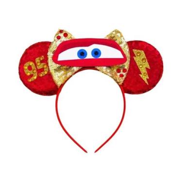 Imagem de Tiara De Orelhas Do Mickey E Da Minnie Com Laços De Lantejoulas, Acess