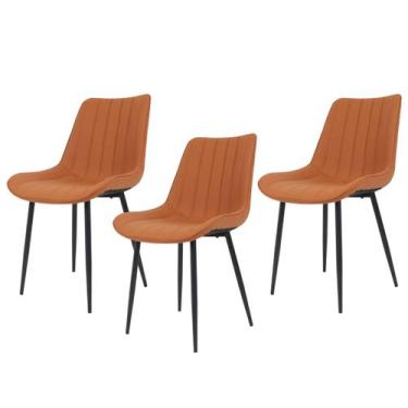 Imagem de Kit 3 Cadeiras de Cozinha Sala Jantar Taina Chicago Caramelo Assento E
