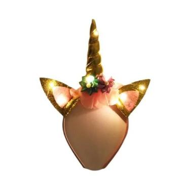 Imagem de Tiara De Unicórnio Para Meninas Com Luz Para Festa De Aniversário, Chá