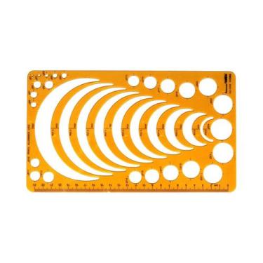 Imagem de Régua Circular Oval Durável De Resina K Para Desenho, Medição E Gabari