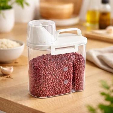 Imagem de Pote Hermético Acrílico Multiuso 1800Ml Transparente Alta Vedação Tamp