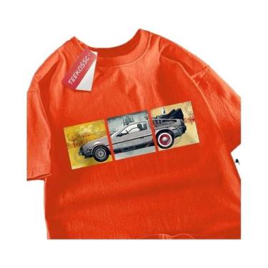 Imagem de Camiseta Masculina Oversized De Algodão Para O Verão, Design De Carro 