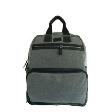 Imagem de Mochila Executiva de Lona E Couro Zup Cor Cinza