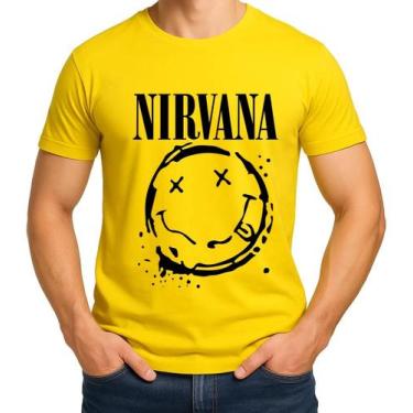 Imagem de Camiseta Camisa Adulto Feminina Masculina Algodão Banda De Rock Nirvan