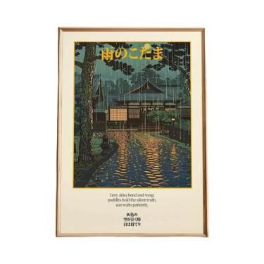 Imagem de Impressão Em Tela De Paisagem Ferroviária Japonesa Retrô De Rua Noturn