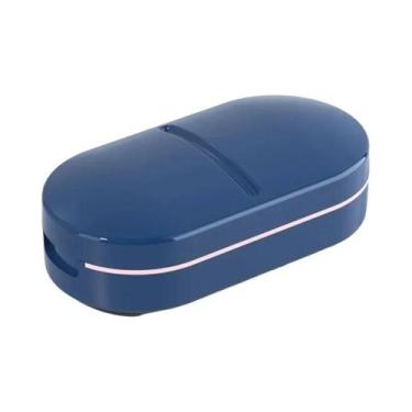 Imagem de Cortador De Comprimidos Ajustável Em Aço Inoxidável Com Armazenamento,