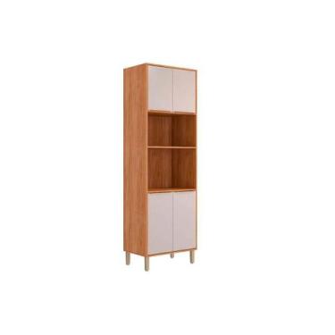 Imagem de Paneleiro Cozinha Modulado Celeste c/ 4 Portas 70cm Cinamomo/Off MGM