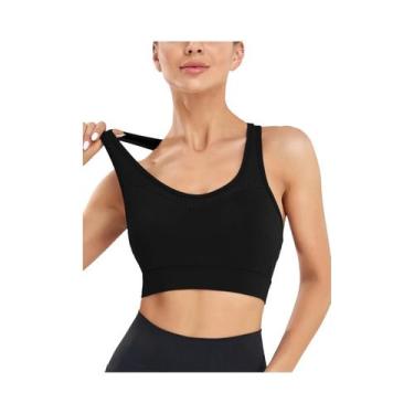 Imagem de Sutiã Esportivo Feminino De Alto Impacto Sem Fio, Respirável, Antichoq