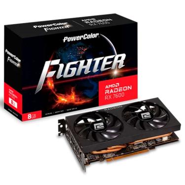 Imagem de Placa de Vídeo PowerColor AMD Radeon Fighter RX7600 8G-F/V2, 8GB GDDR6, 128-Bit, HDMI, Display Port, FidelityFX