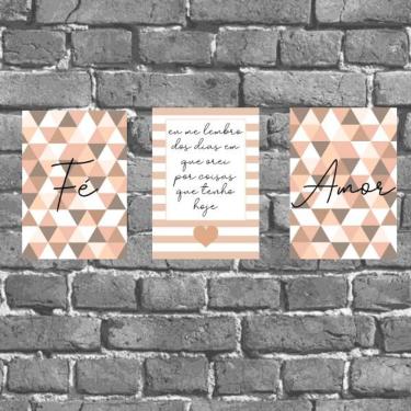 Imagem de kit 3 Placas Decorativas Dias Em Que Orei 18x27cm