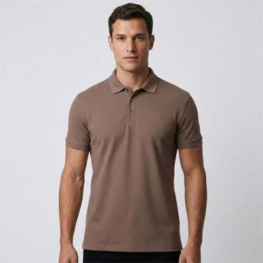 Imagem de Camisa Polo Dudalina Essential Basic Ou26 Marrom Masculino, G