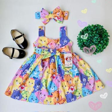 Imagem de Vestido Ursinhos Carinhosos Lili + faixinha de cabelo - Joaninha Baby,