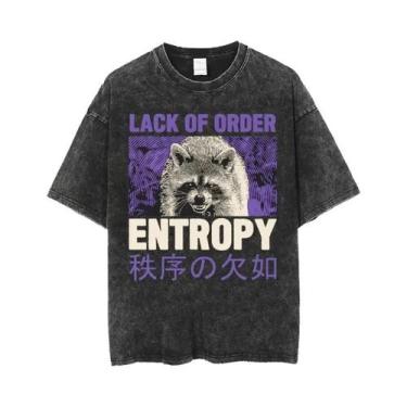 Imagem de Camiseta Masculina Oversized Com Estampa De Sapo Engraçado, Estilo Jap