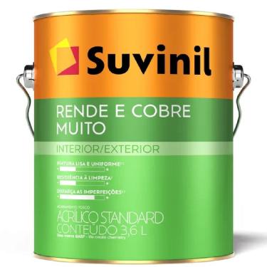 Imagem de Tinta Acrílica 3,6 Litros Rende Cobre Muito Tapeçaria - 50842731 - SUVINIL
