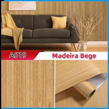 Imagem de Papel Adesivo Madeira para Envelopamento 10 Metros ideal para Moveis, 
