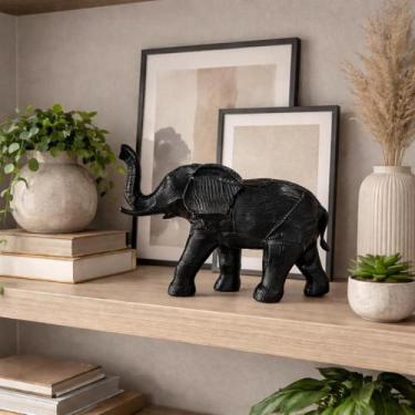 Imagem de Elefante Decorativo em Resina Sofisticação Elegância Decoração - Parai