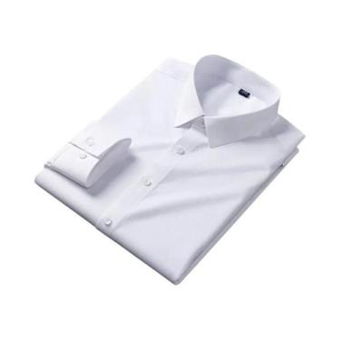 Imagem de Camisa Masculina Slim Fit De Fibra De Bambu Manga Longa Antirrugas Sem