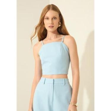 Imagem de Blusa Cropped De Alças Com Decote Reto-Feminino