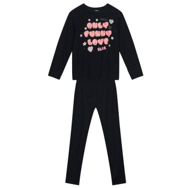 Imagem de Conjunto infantil menina escrita com glitter Brandili