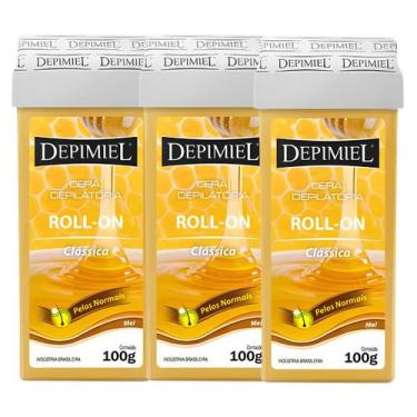 Imagem de Kit 3 Cera Depilatória Roll-on Clássica Depimiel 100g