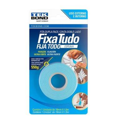 Imagem de Fita Dupla Face Espuma Fixa Tudo 19Mm X 1,5M - Tekbond