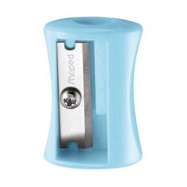 Imagem de Apontador Escolar Vivo Pastel 1 Furo Simples Maped -, Azul Pastel