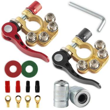 Imagem de Conector de terminal de bateria de carro SINGARO 4 Way Gold-A