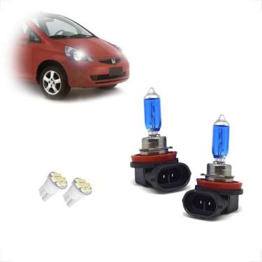 Imagem de Kit Lâmpadas Halógena  Super Branca H11 Farol de Milha Honda Fit 2009 